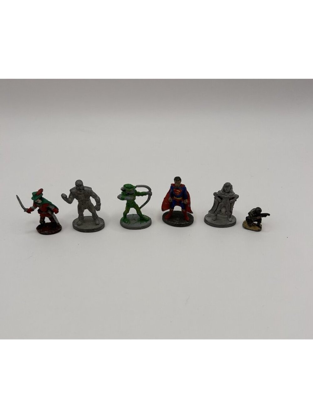 Lot Vintage Metal Figurines Miniatures Grenadier DC 1985 Superman Robin Hood